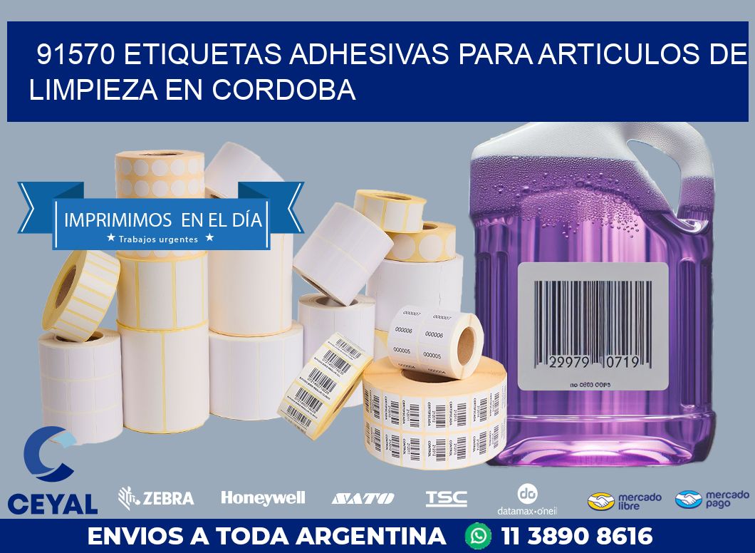 91570 ETIQUETAS ADHESIVAS PARA ARTICULOS DE LIMPIEZA EN CORDOBA