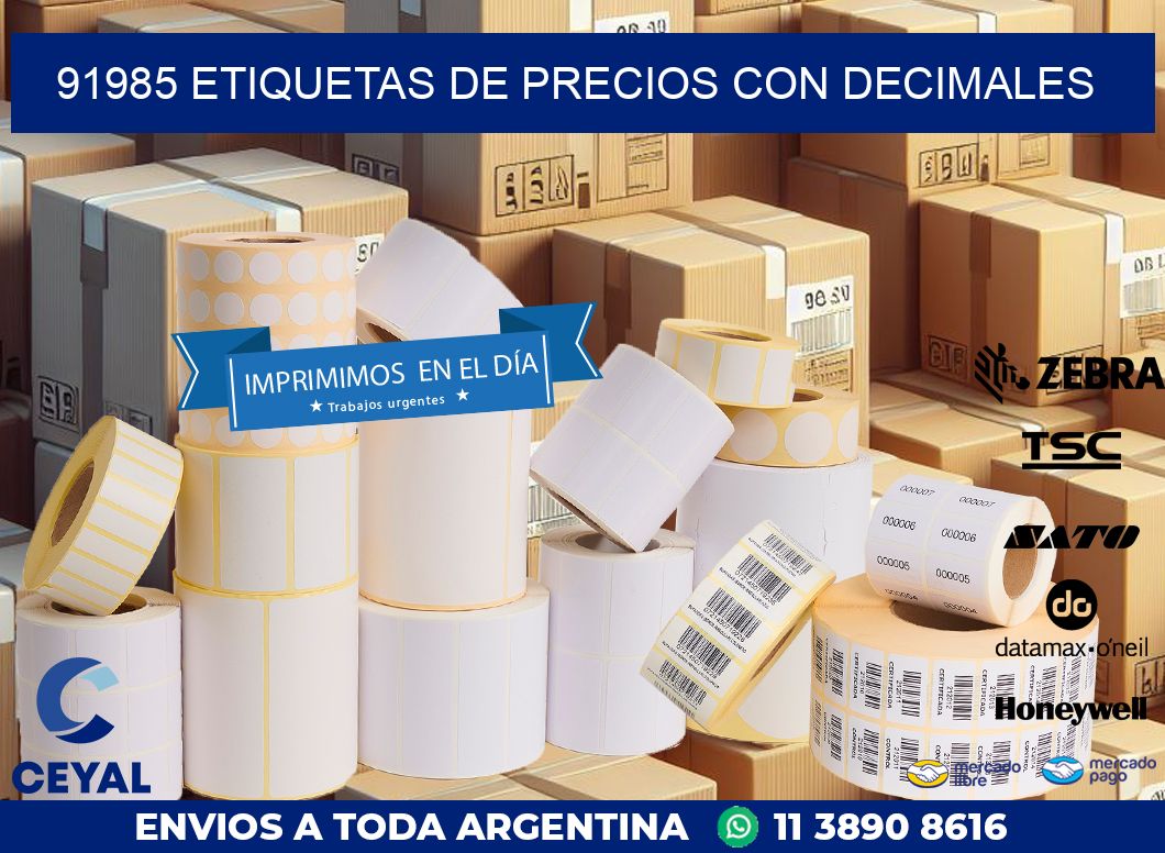 91985 ETIQUETAS DE PRECIOS CON DECIMALES