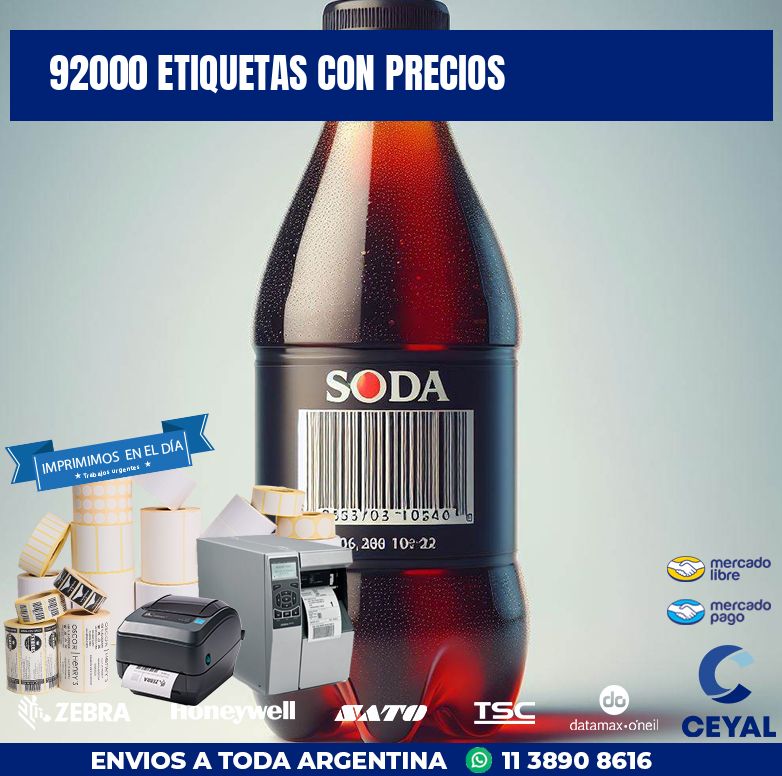 92000 ETIQUETAS CON PRECIOS
