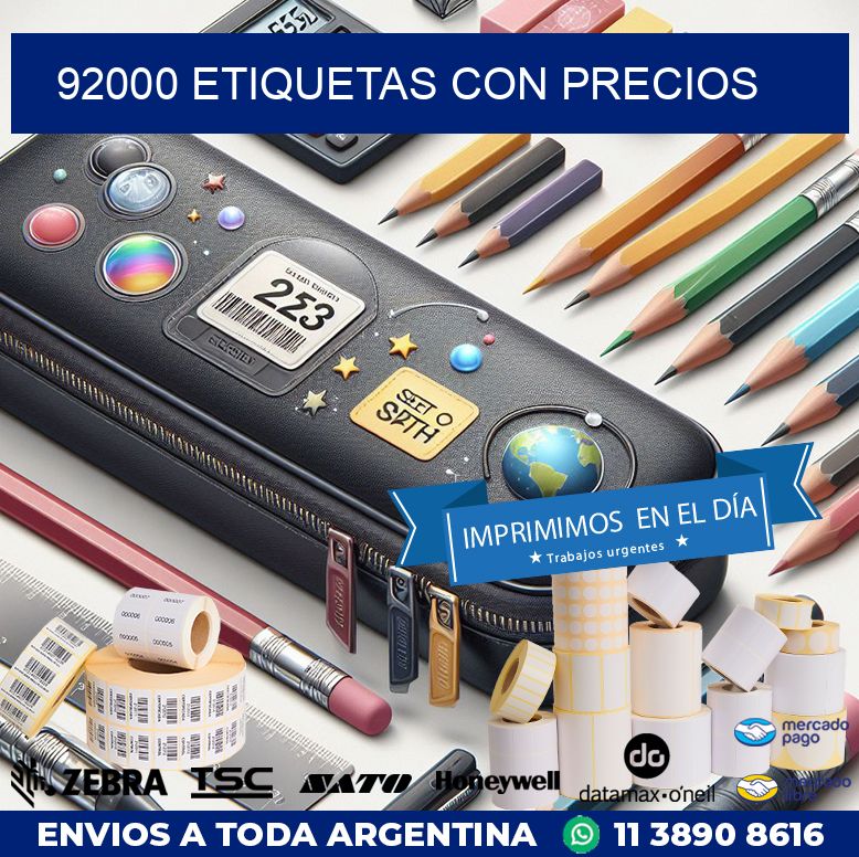 92000 ETIQUETAS CON PRECIOS