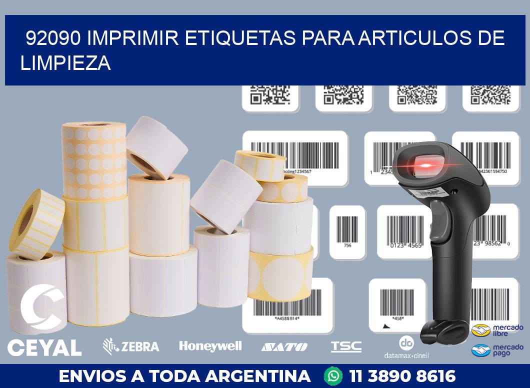 92090 IMPRIMIR ETIQUETAS PARA ARTICULOS DE LIMPIEZA