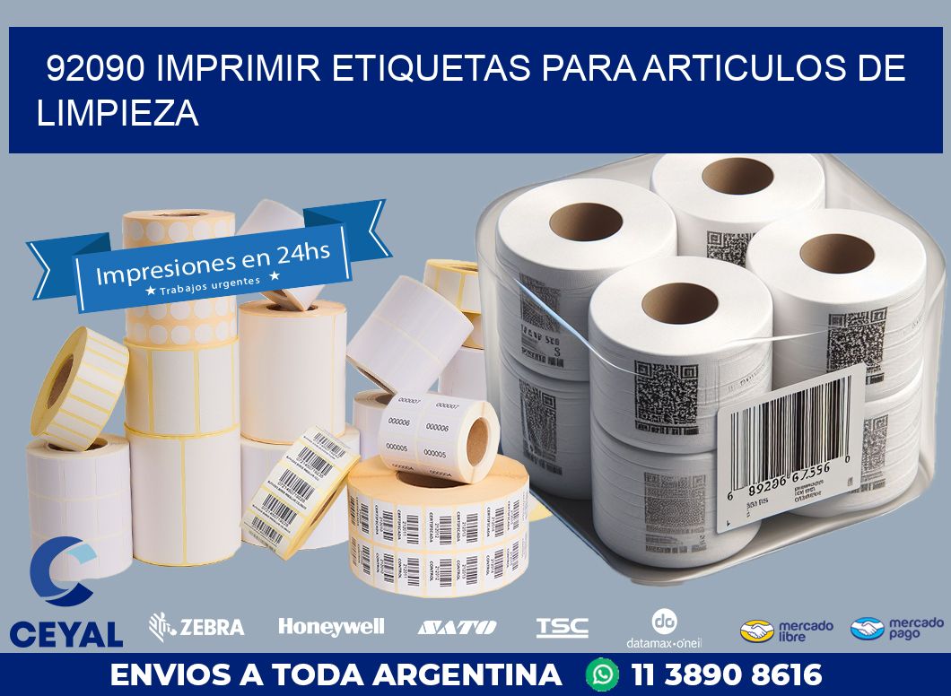 92090 IMPRIMIR ETIQUETAS PARA ARTICULOS DE LIMPIEZA