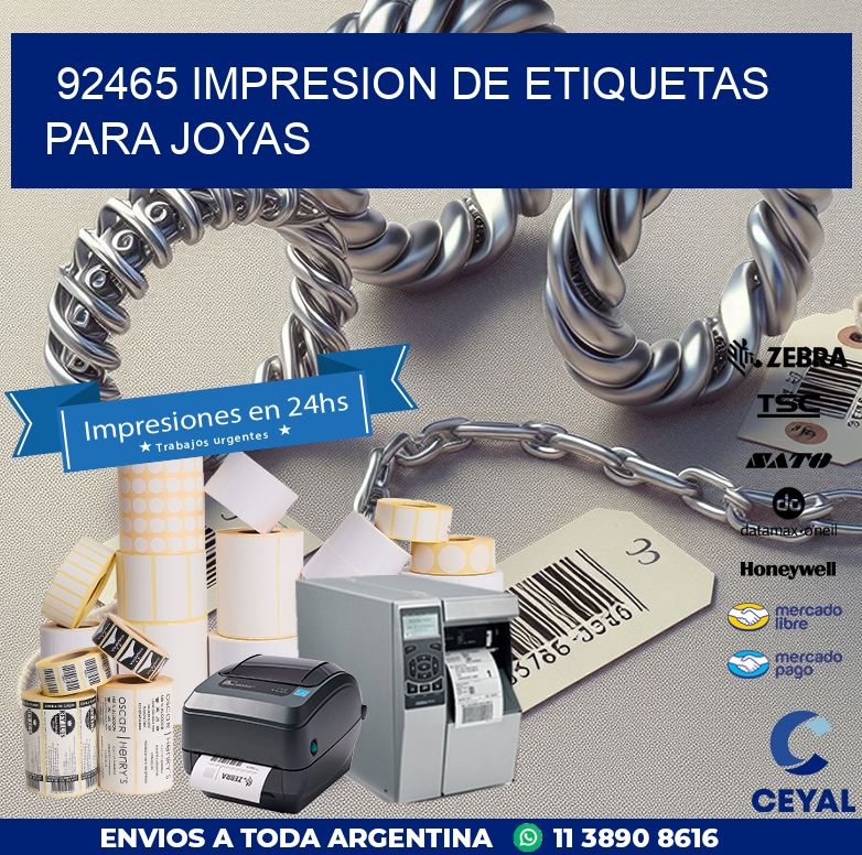 92465 IMPRESION DE ETIQUETAS PARA JOYAS