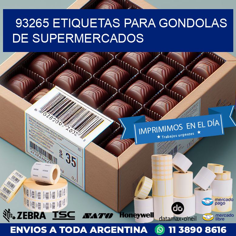 93265 ETIQUETAS PARA GONDOLAS DE SUPERMERCADOS