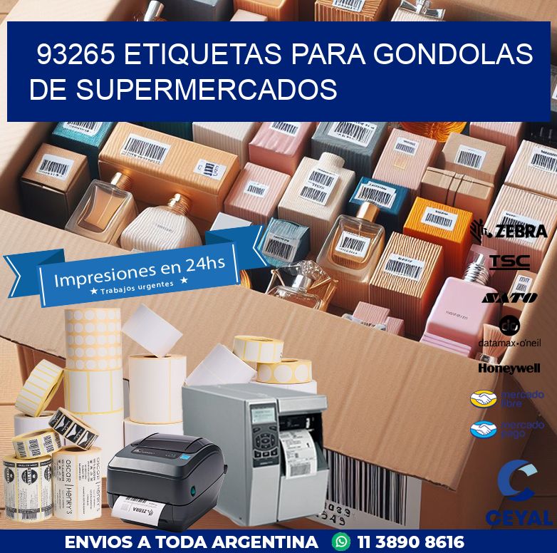 93265 ETIQUETAS PARA GONDOLAS DE SUPERMERCADOS