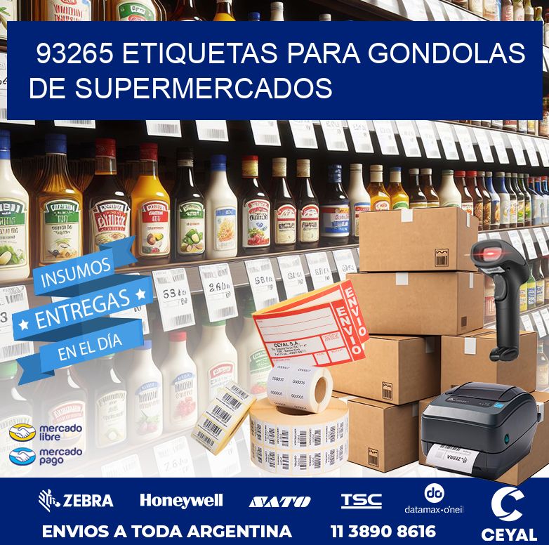 93265 ETIQUETAS PARA GONDOLAS DE SUPERMERCADOS