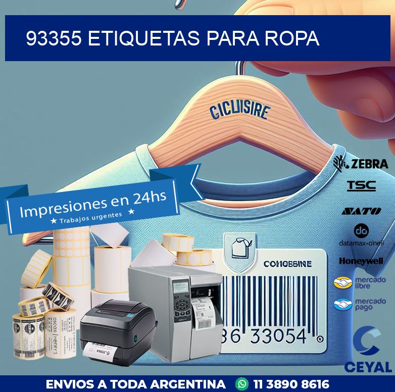 93355 ETIQUETAS PARA ROPA