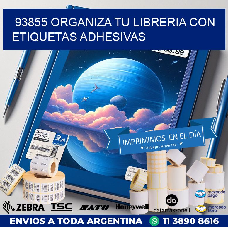93855 ORGANIZA TU LIBRERIA CON ETIQUETAS ADHESIVAS