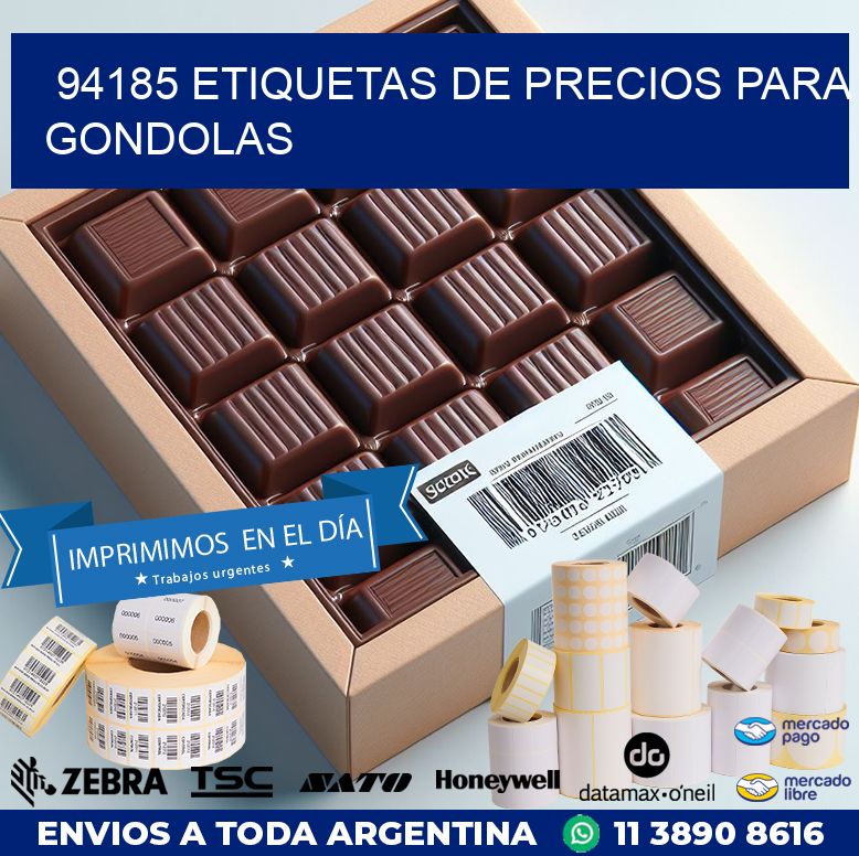 94185 ETIQUETAS DE PRECIOS PARA GONDOLAS