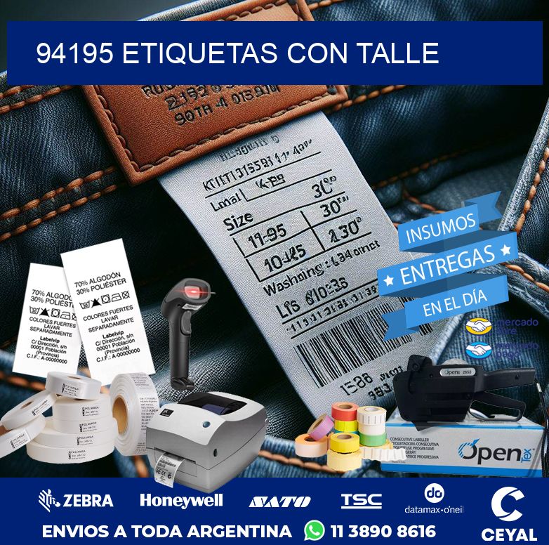94195 ETIQUETAS CON TALLE