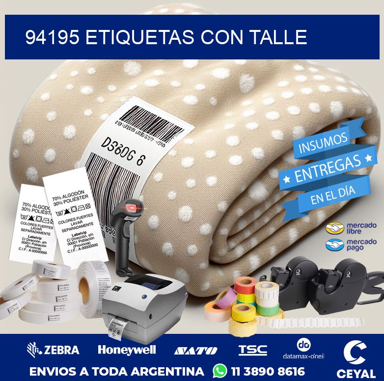 94195 ETIQUETAS CON TALLE