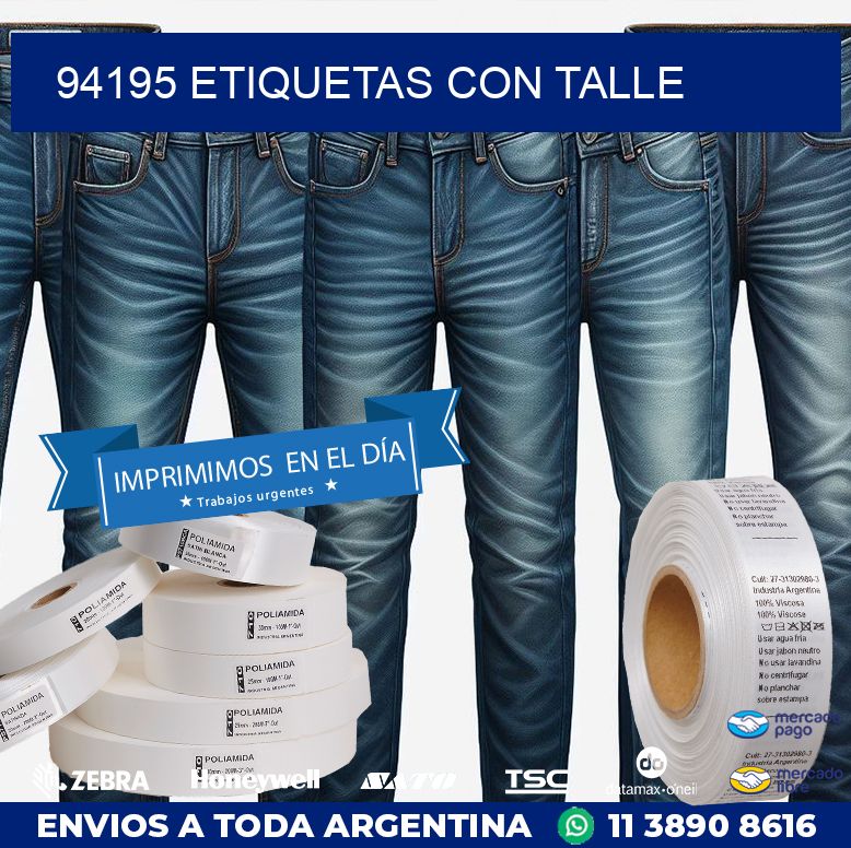 94195 ETIQUETAS CON TALLE