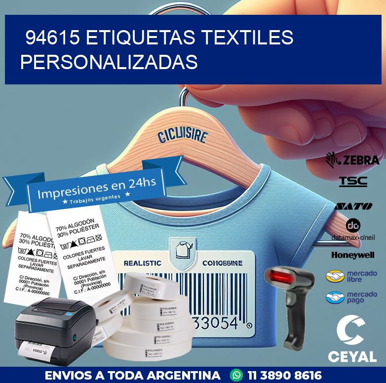 94615 ETIQUETAS TEXTILES PERSONALIZADAS