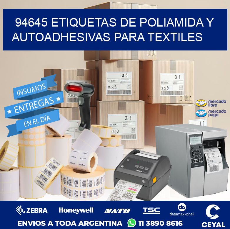 94645 ETIQUETAS DE POLIAMIDA Y AUTOADHESIVAS PARA TEXTILES