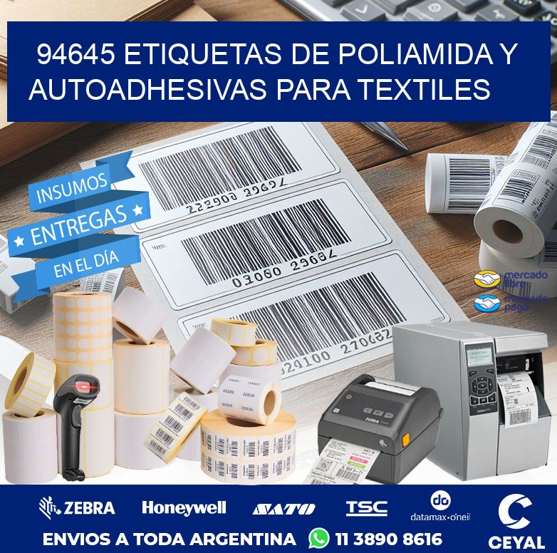 94645 ETIQUETAS DE POLIAMIDA Y AUTOADHESIVAS PARA TEXTILES