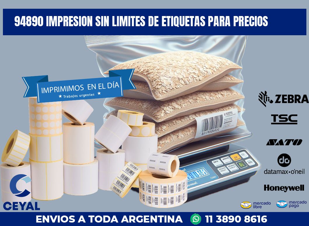 94890 IMPRESION SIN LIMITES DE ETIQUETAS PARA PRECIOS