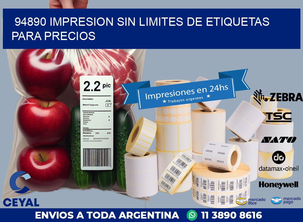 94890 IMPRESION SIN LIMITES DE ETIQUETAS PARA PRECIOS