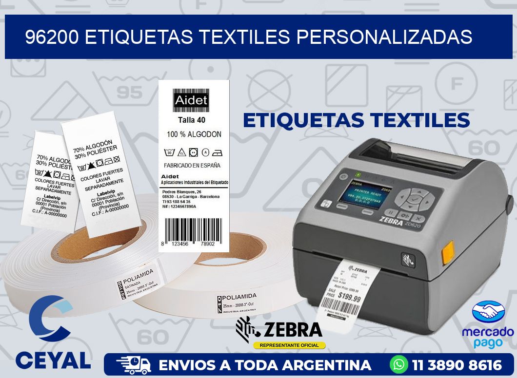 96200 ETIQUETAS TEXTILES PERSONALIZADAS