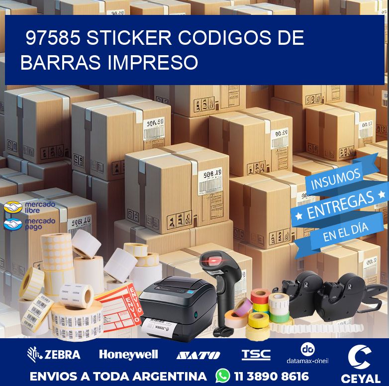 97585 STICKER CODIGOS DE BARRAS IMPRESO