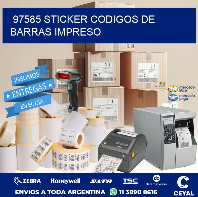 97585 STICKER CODIGOS DE BARRAS IMPRESO
