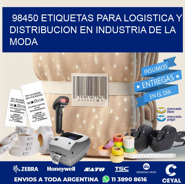 98450 ETIQUETAS PARA LOGISTICA Y DISTRIBUCION EN INDUSTRIA DE LA MODA