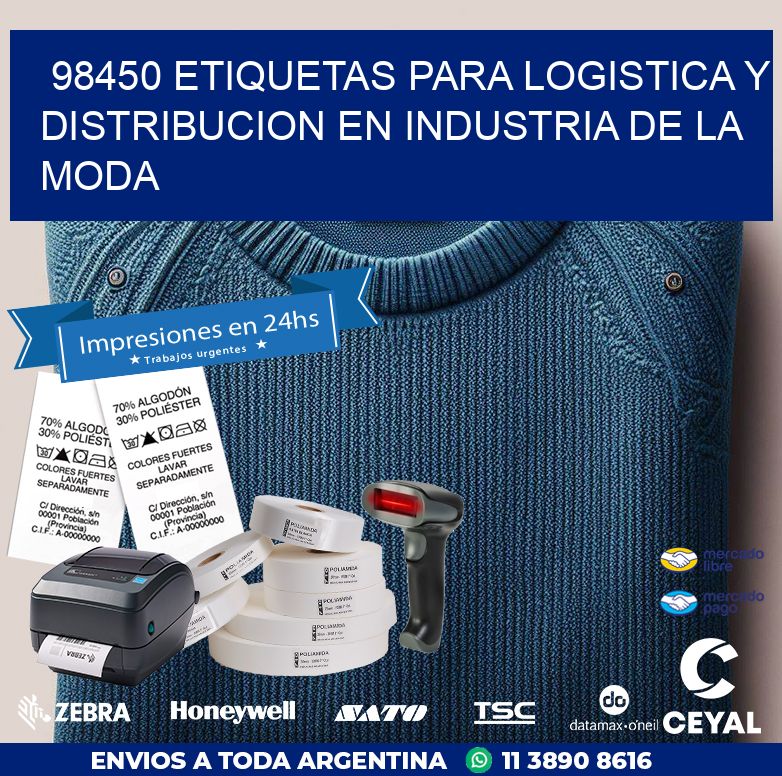 98450 ETIQUETAS PARA LOGISTICA Y DISTRIBUCION EN INDUSTRIA DE LA MODA