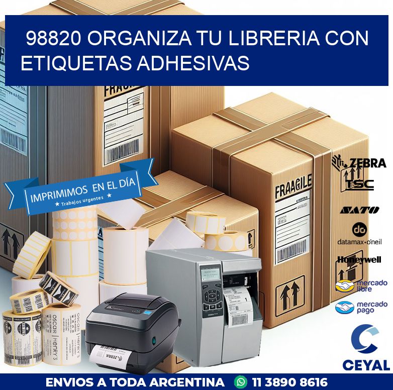 98820 ORGANIZA TU LIBRERIA CON ETIQUETAS ADHESIVAS