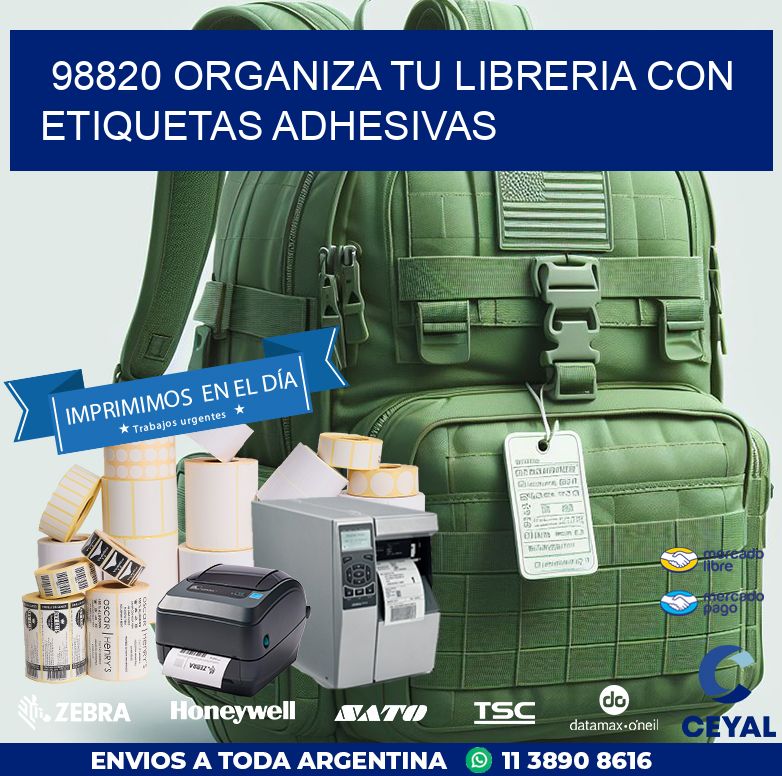 98820 ORGANIZA TU LIBRERIA CON ETIQUETAS ADHESIVAS