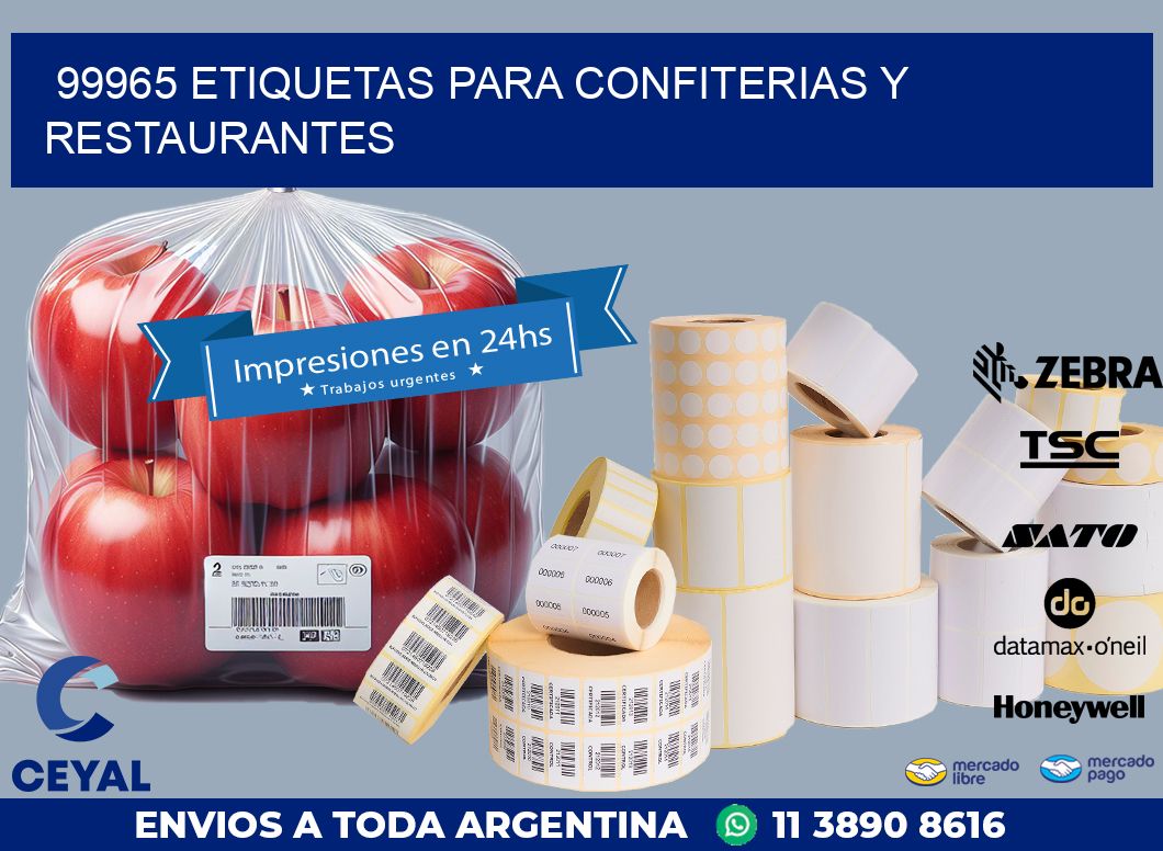 99965 ETIQUETAS PARA CONFITERIAS Y RESTAURANTES