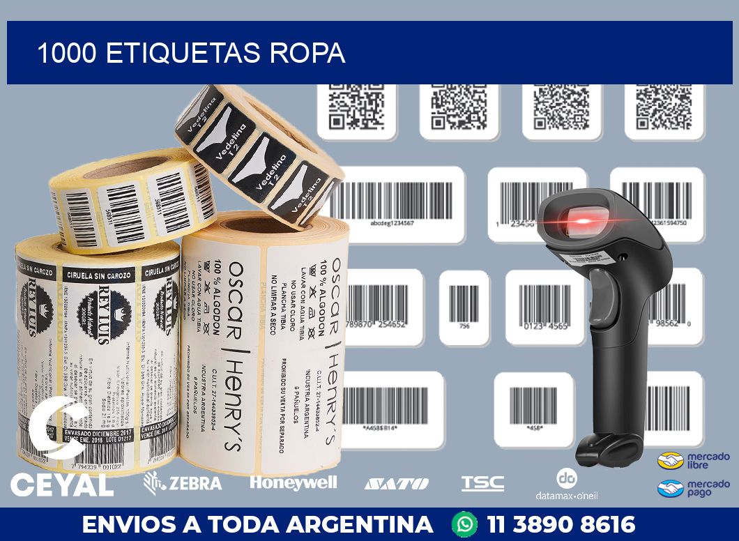 1000 ETIQUETAS ROPA