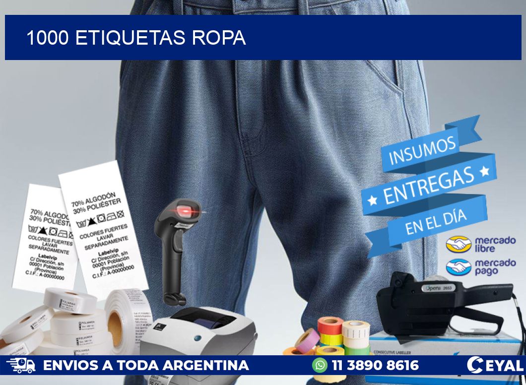 1000 ETIQUETAS ROPA