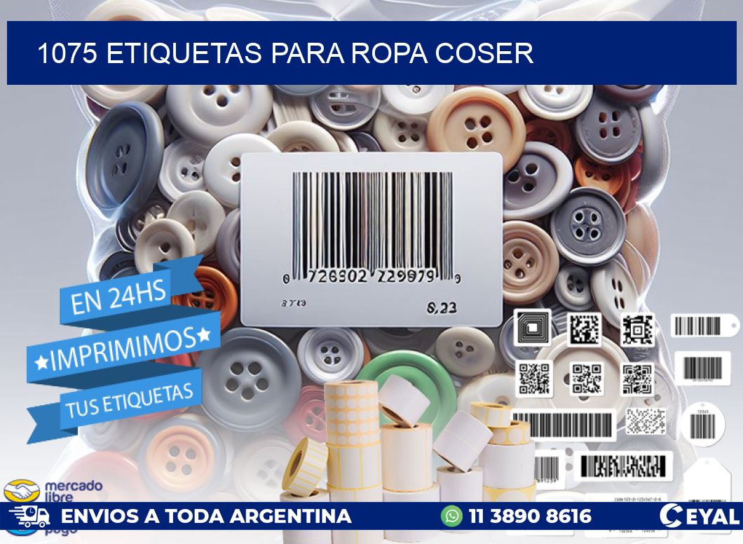 1075 ETIQUETAS PARA ROPA COSER