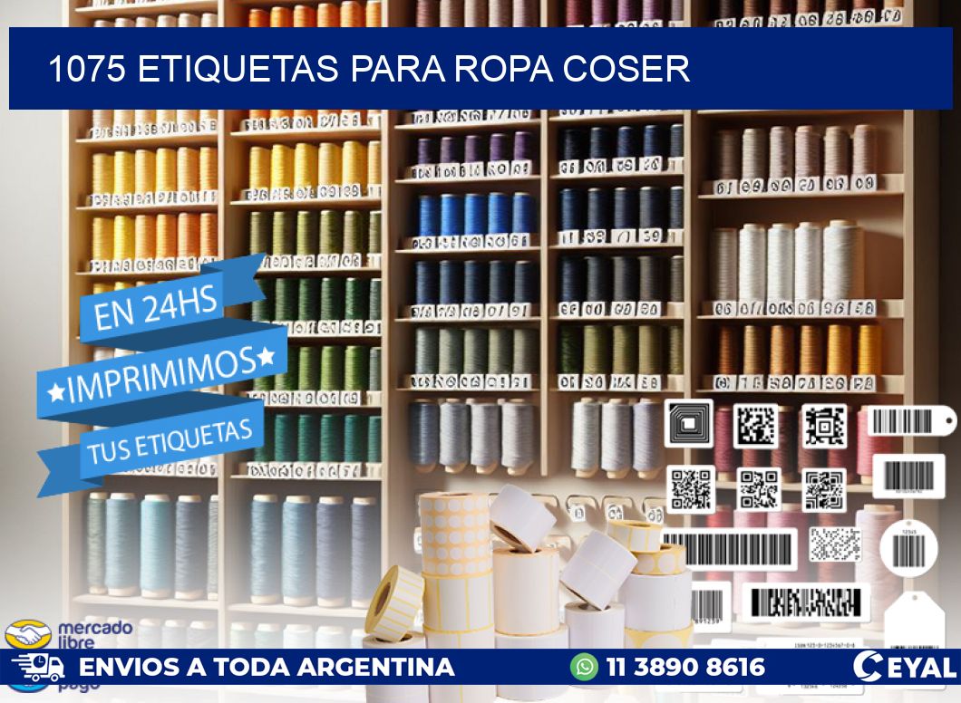 1075 ETIQUETAS PARA ROPA COSER