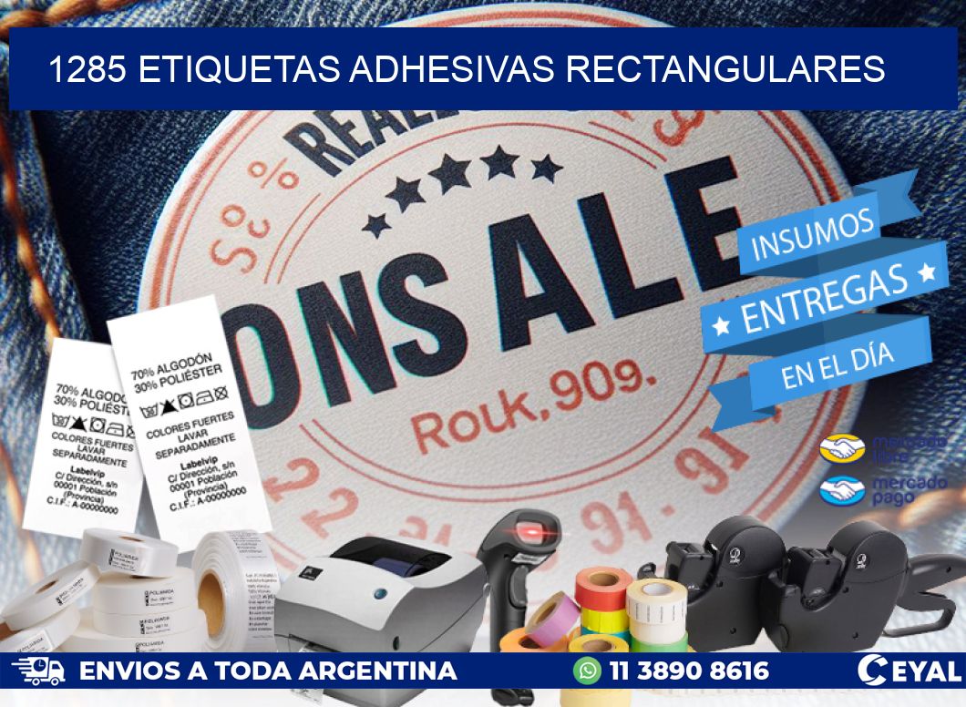 1285 ETIQUETAS ADHESIVAS RECTANGULARES