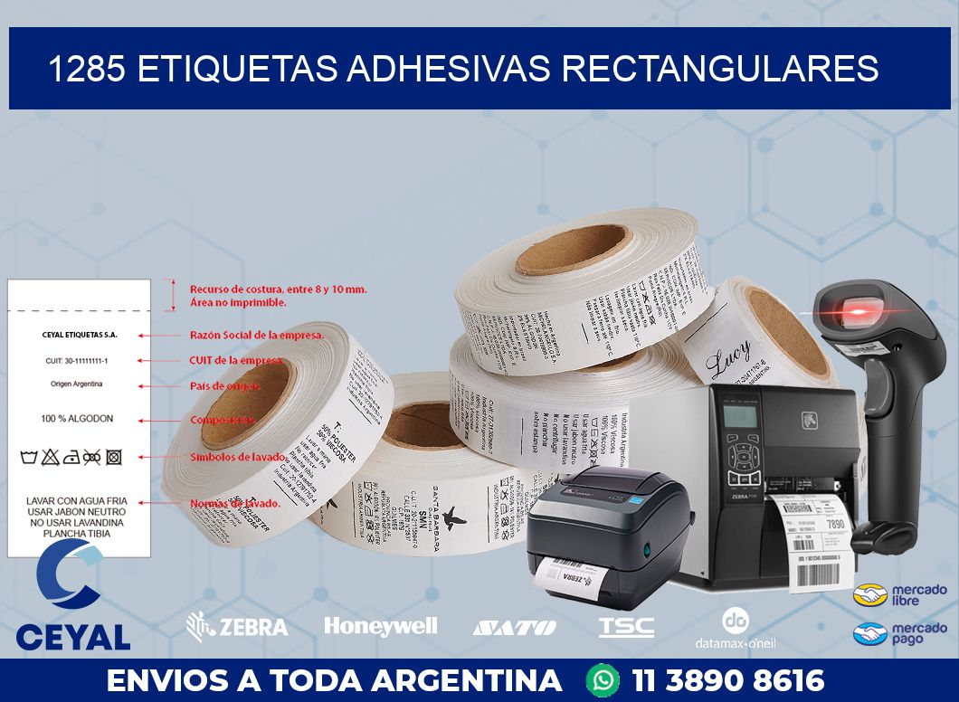 1285 ETIQUETAS ADHESIVAS RECTANGULARES