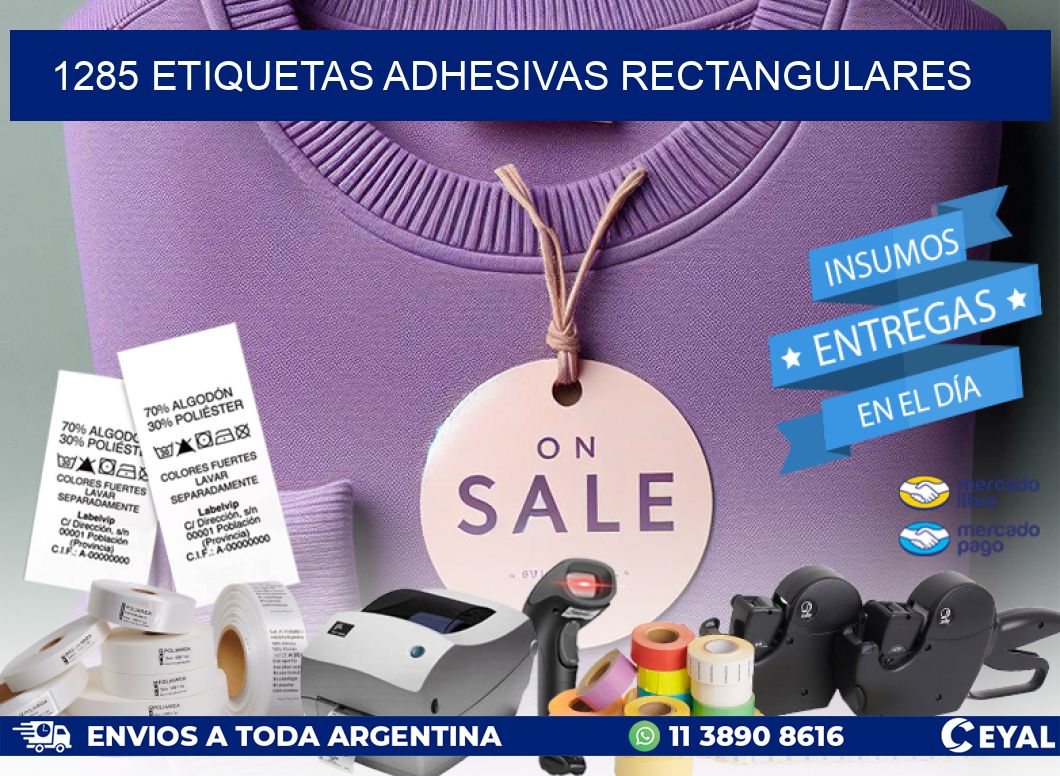 1285 ETIQUETAS ADHESIVAS RECTANGULARES