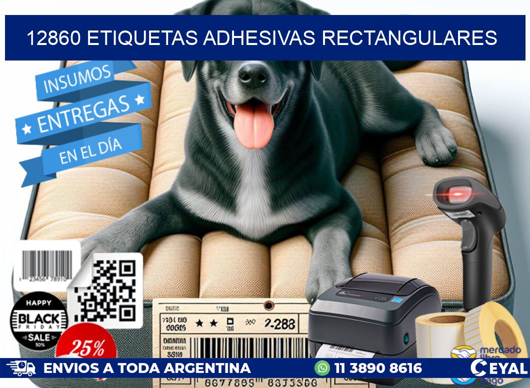 12860 ETIQUETAS ADHESIVAS RECTANGULARES