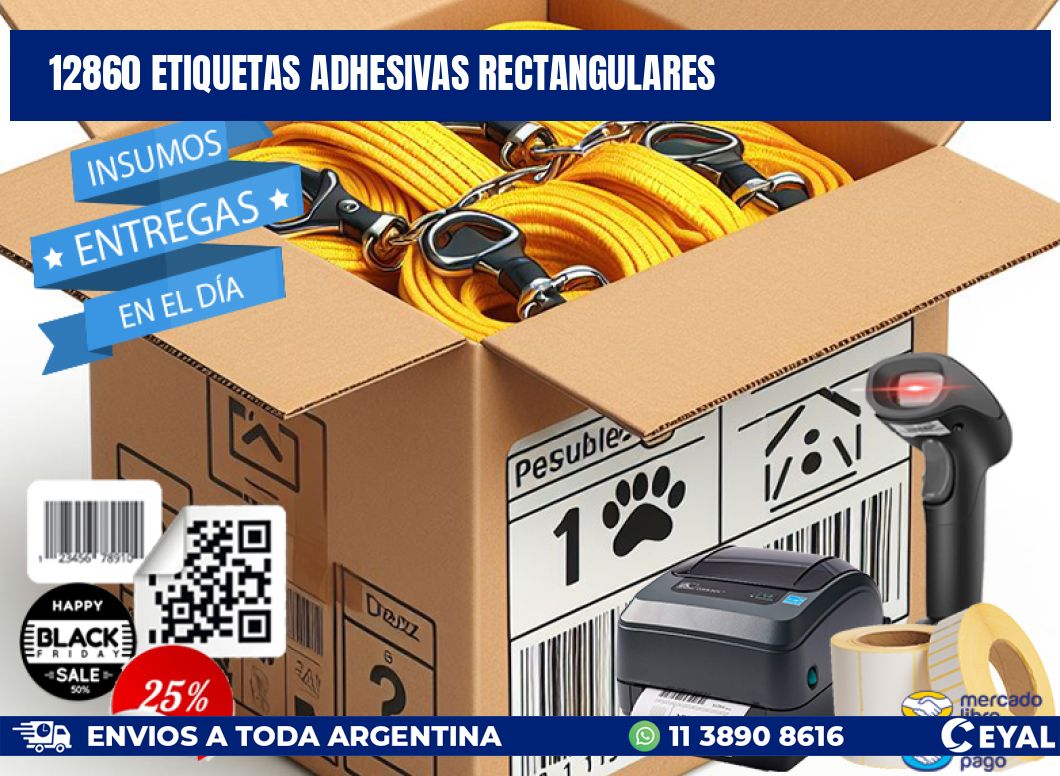 12860 ETIQUETAS ADHESIVAS RECTANGULARES