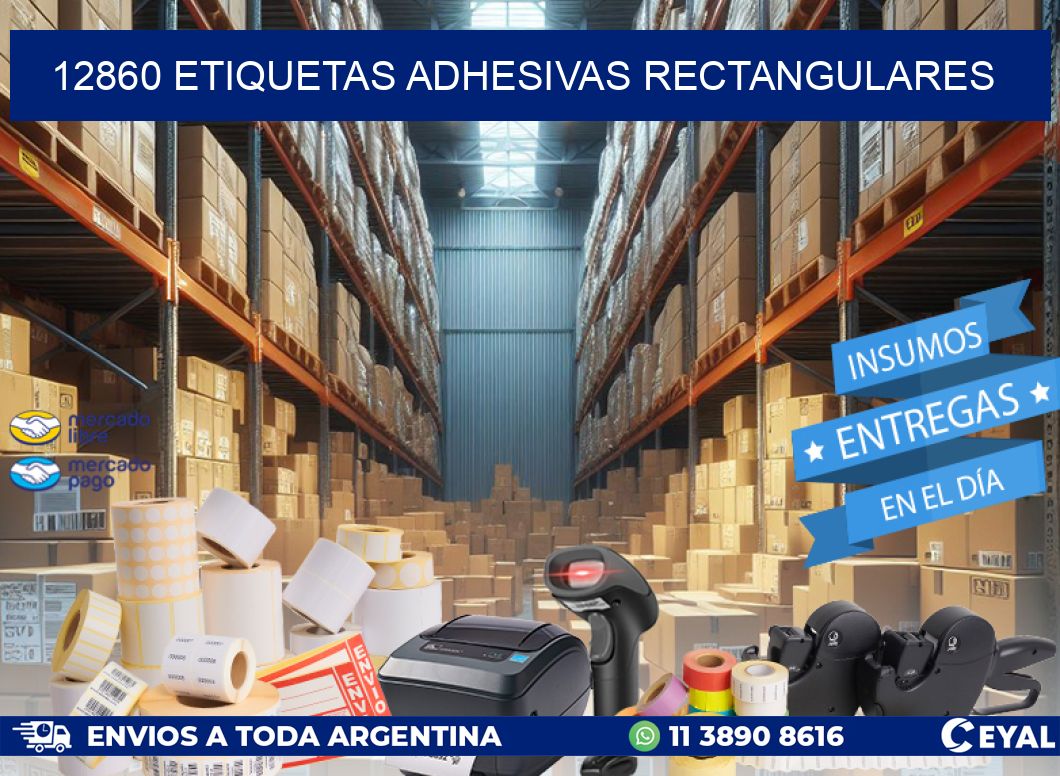 12860 ETIQUETAS ADHESIVAS RECTANGULARES