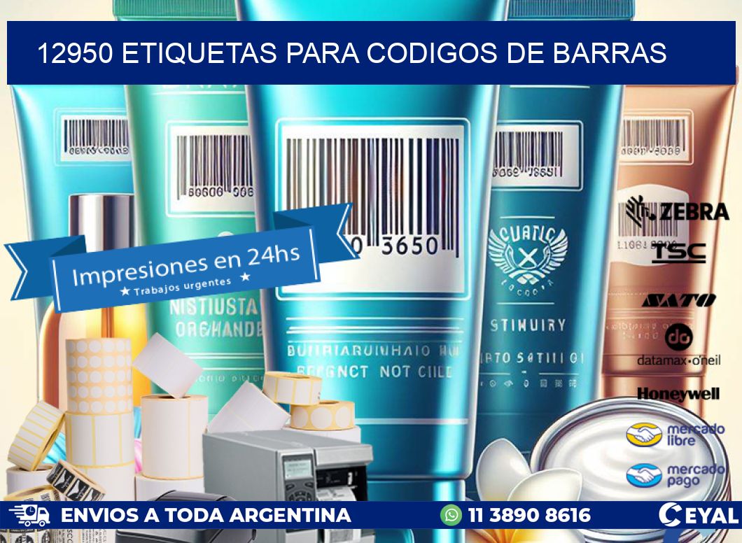 12950 ETIQUETAS PARA CODIGOS DE BARRAS