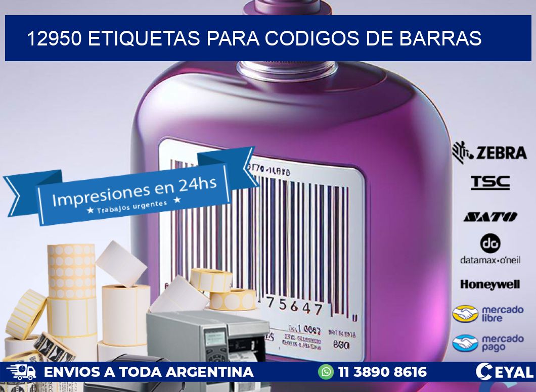 12950 ETIQUETAS PARA CODIGOS DE BARRAS