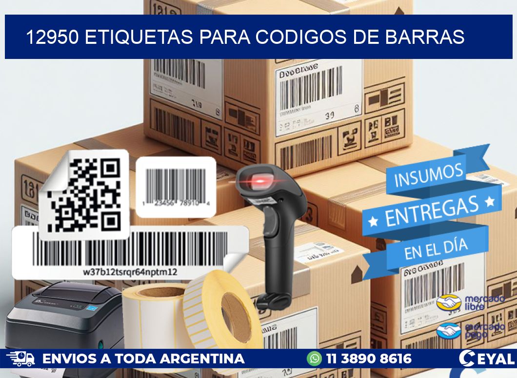 12950 ETIQUETAS PARA CODIGOS DE BARRAS