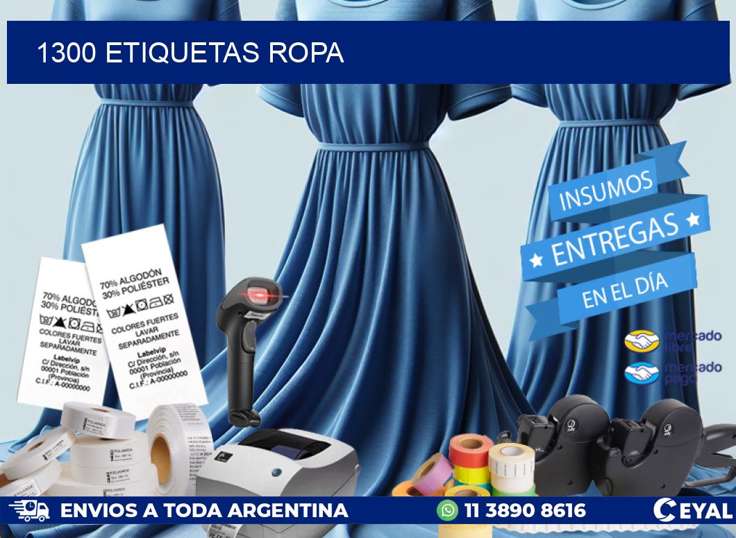 1300 ETIQUETAS ROPA