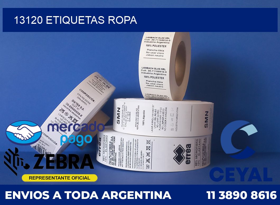 13120 ETIQUETAS ROPA