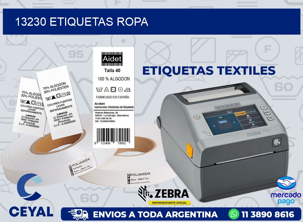 13230 ETIQUETAS ROPA