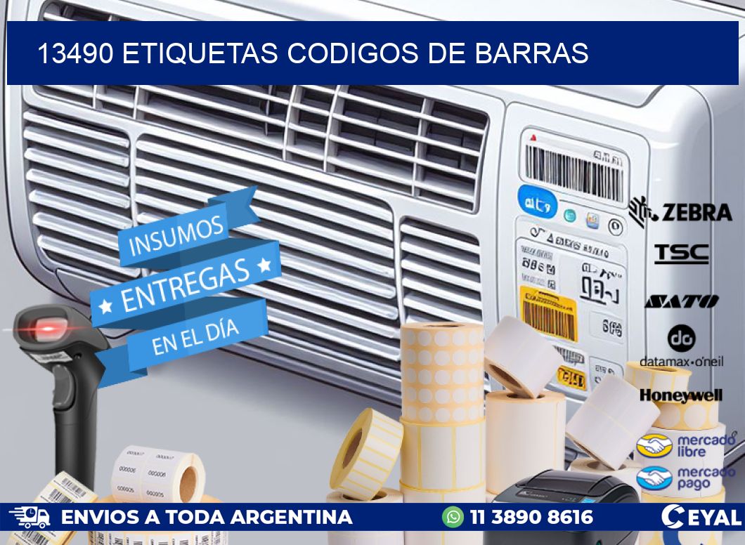 13490 etiquetas codigos de barras