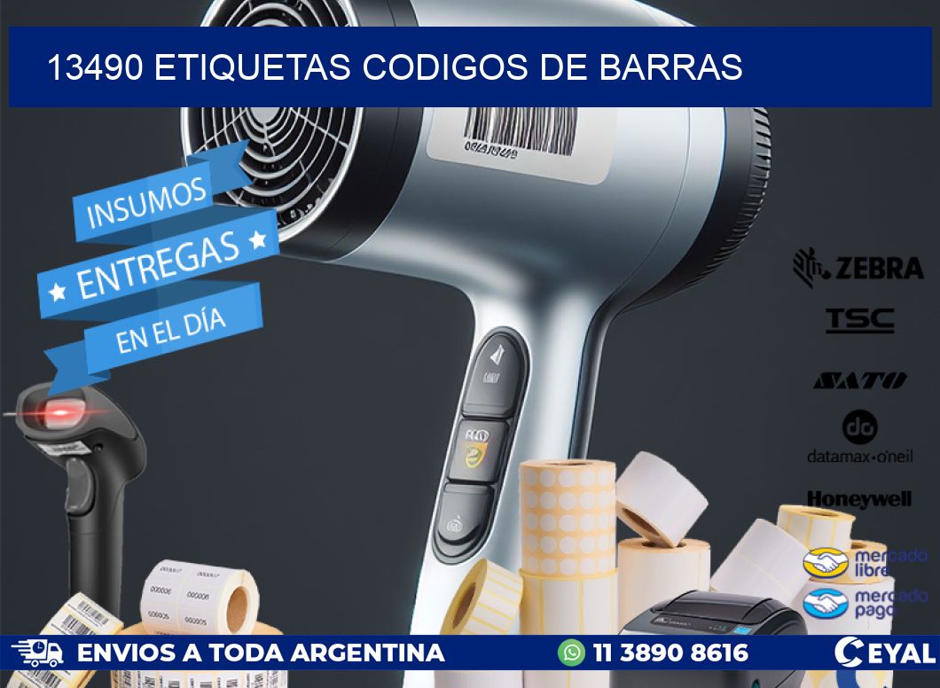 13490 etiquetas codigos de barras