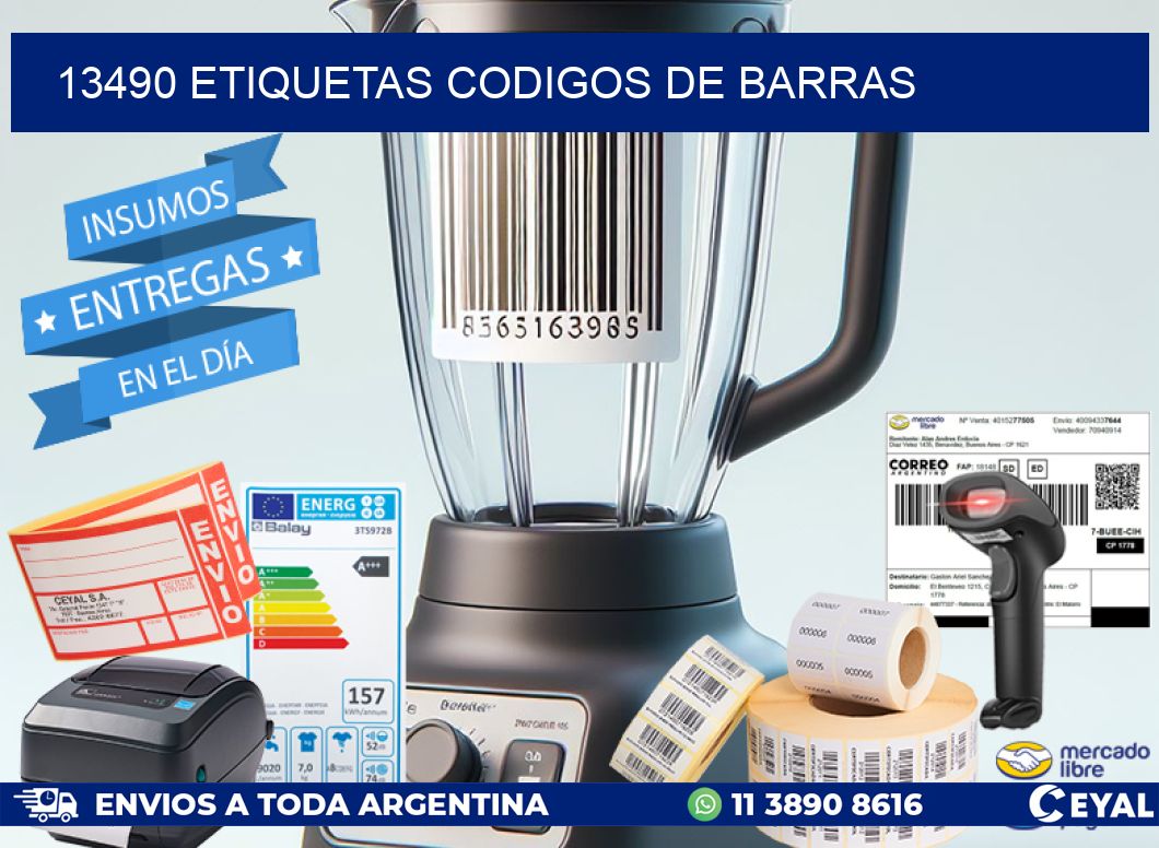 13490 etiquetas codigos de barras