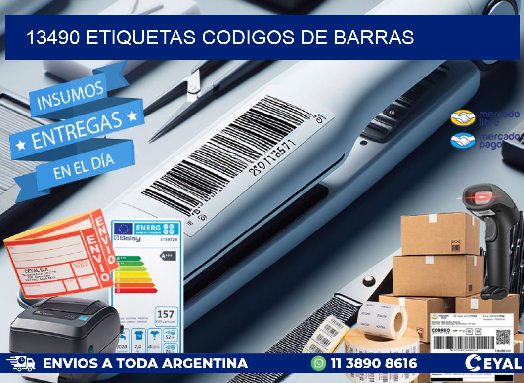 13490 etiquetas codigos de barras