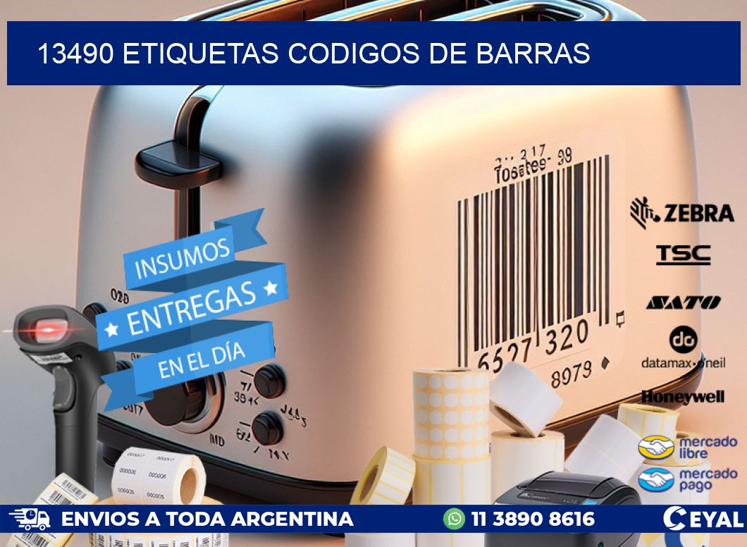 13490 etiquetas codigos de barras